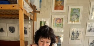 Marie-José Imsand dans son atelier - Aperti 2022